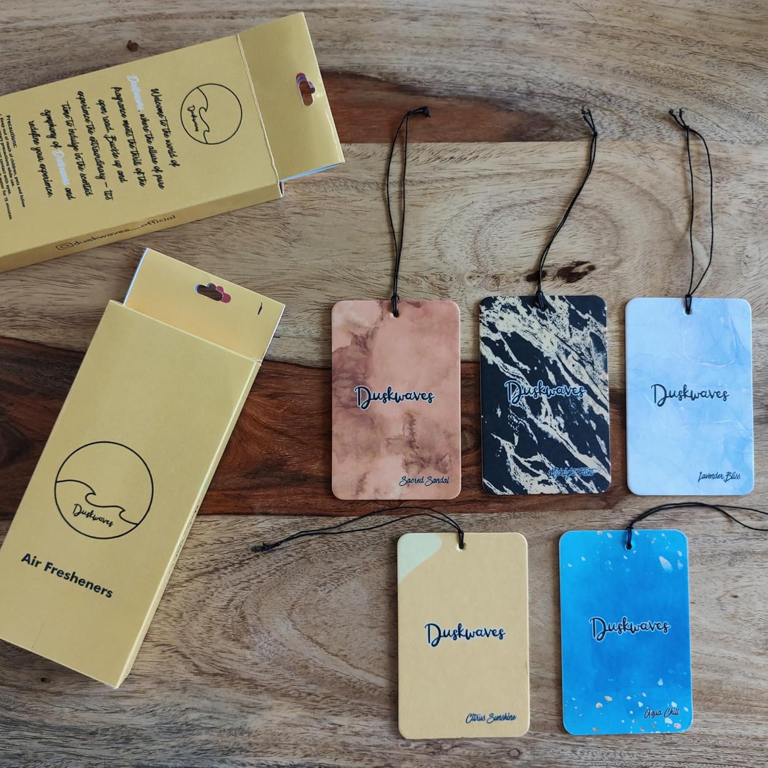 duskwaves pack of 5 car air fresheners